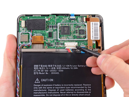 抗衡ipad 亚马逊kindle fire拆解图赏
