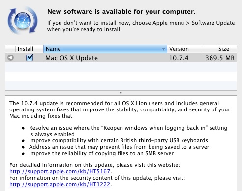 Mac OS X Lion10.7.4