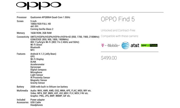 OPPO Find 5
