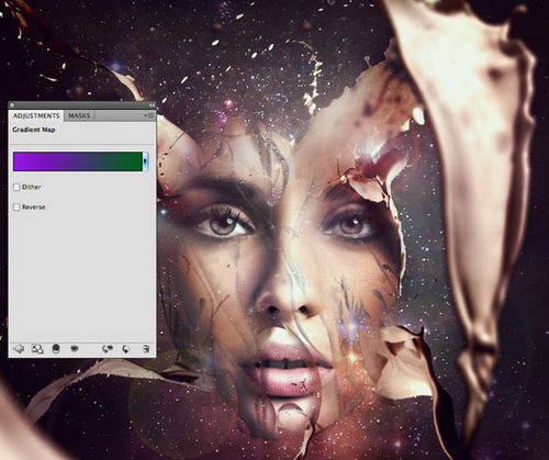 PS教程：Photoshop制作飞溅效果人物脸谱
