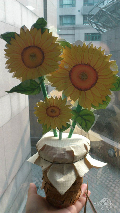 手工制作的太阳花,放办公室当装饰