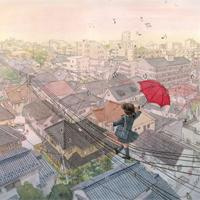 唯美治愈系插画个性头像_时光撕碎在你走的那天