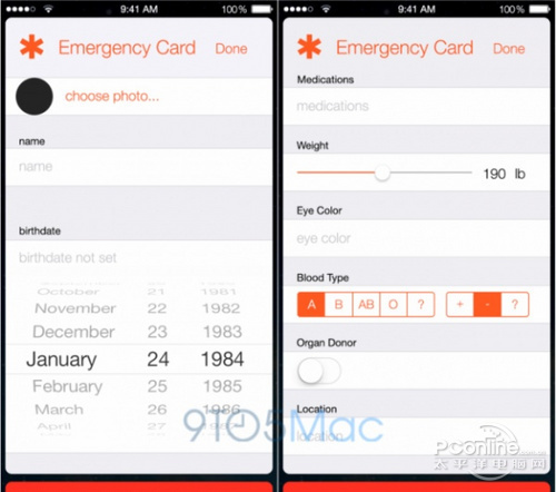 iOS 8 Healthbook iWatch