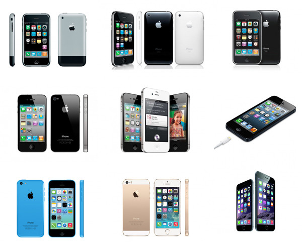 随着新iphone发布,小编也整理了iphone全系列产品的图片,在观看
