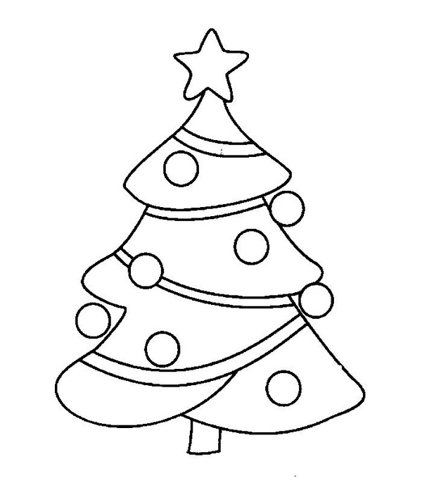 圣诞节 圣诞节图片和手抄报 > 精美圣诞树简笔画欣赏