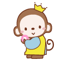 皇冠猴qq表情_可爱mokyo皇冠猴表情(一)