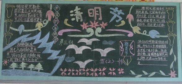 2015清明节黑板报图片大全