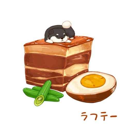 萌萌哒的小动物美食插画
