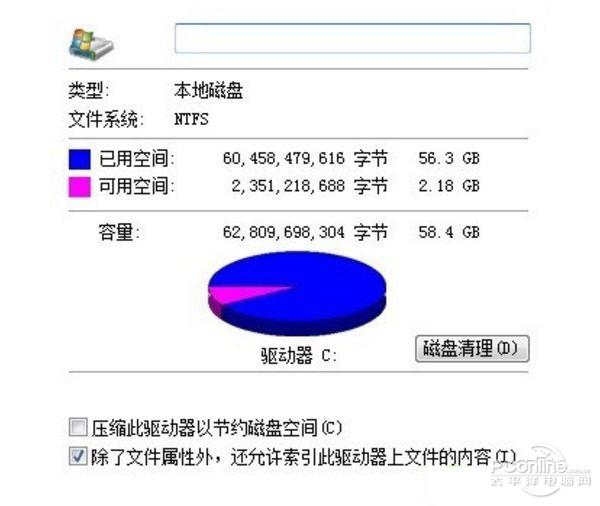 作为系统盘,64gb的容量显得杯水车薪