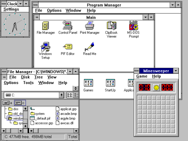 windows 3.1系统界面