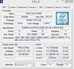 i5 6600超频前后
