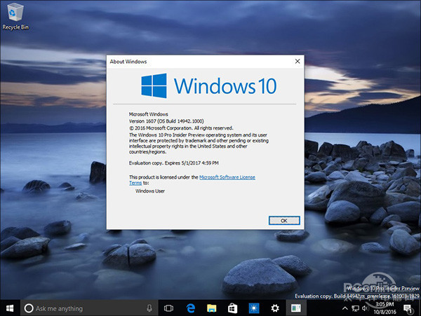 Win10 RS2 Build 14942
