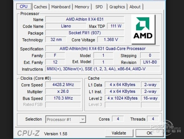 athlon ii x4 依然维持给力超频传统,只是amd不再提供开核的可能了