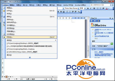 word文档如何打印pdf文件