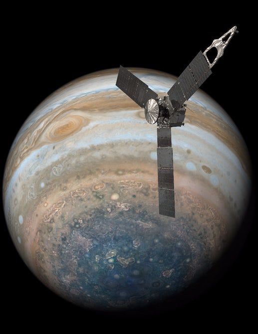 nasa确认木星探测器 完成历史性"大红斑"飞越