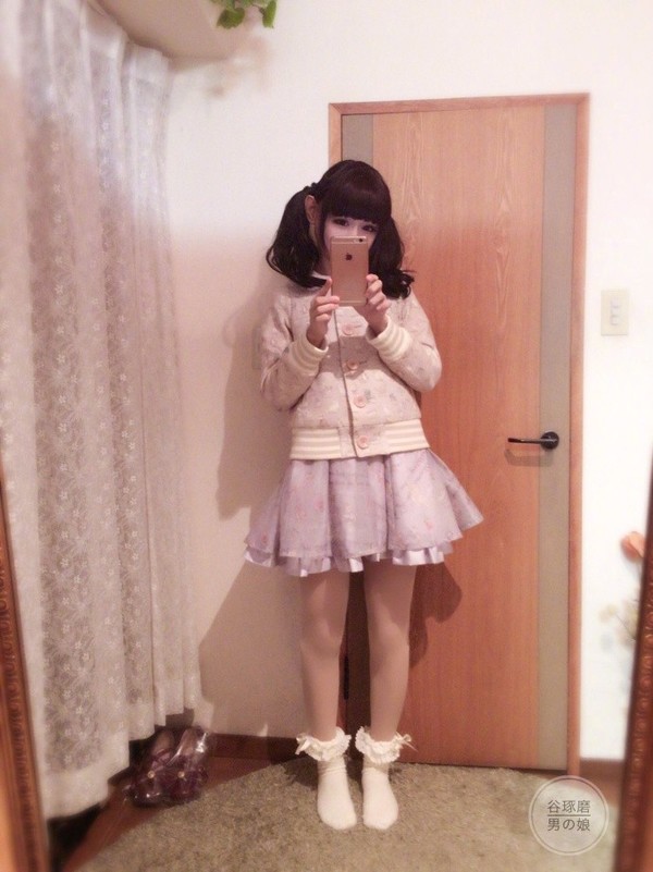 日本伪娘生日美照震撼网友 身着小洋装扮相甜美可爱