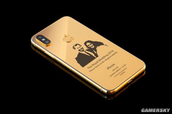 iphone x皇室婚礼限量版:24k纯金机身 售2.5万元