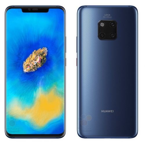 华为Matepro,华为matepadpro 华为mate 20 pro渲染图曝光: 三摄加持刘海全面屏设计