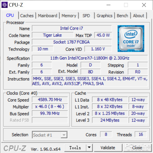 cpu-z中经典的v17测试,单核622.4,多核5817.