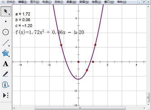 几何画板使用描点法绘制二次函数的操作方法
