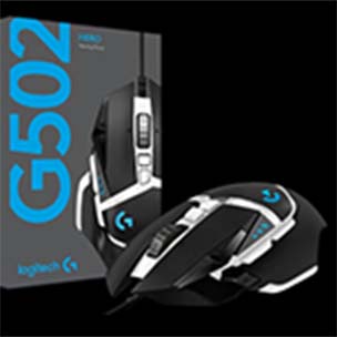 罗技(G) G502 SE HERO 电竞游戏鼠标 有线鼠标 RGB炫彩灯光 DIY贴膜 吃鸡鼠标 罗技G502SE--(含蓝白贴膜)