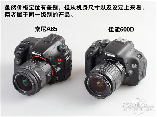 佳能600D双头套机(18-55mm,55-250mm)索尼A65对比佳能600D