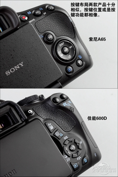 佳能600D套机(18-55mm IS II)索尼A65对比佳能600D