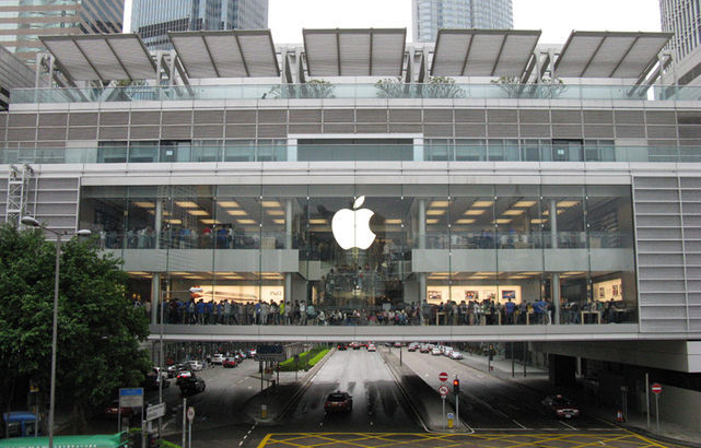 最贵租金的苹果商店--香港旗舰店