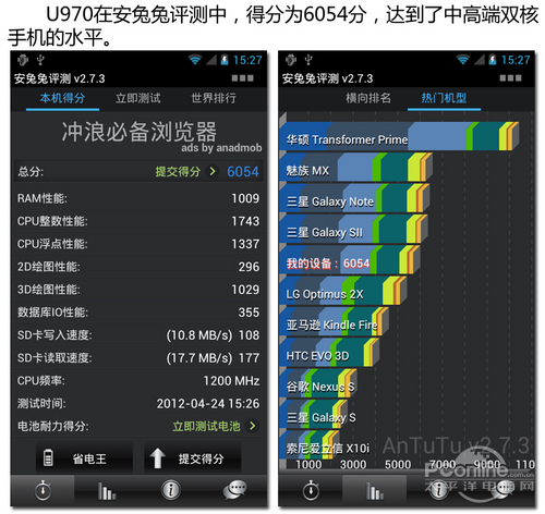 中兴V970中兴U970评测