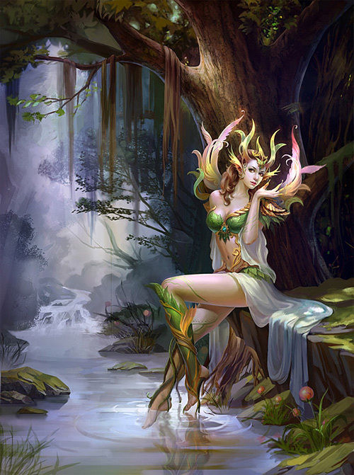 丛林女精灵cg插画赏