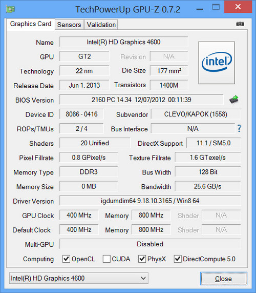 神舟K680C-i7 D2GPU详细信息