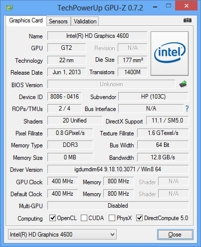 惠普Envy 15-j105txGPU详细信息