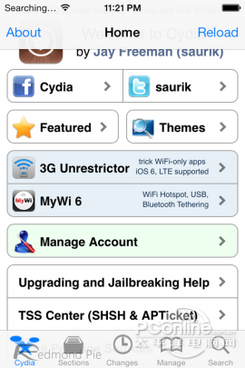 Cydia on iOS 7.0.2