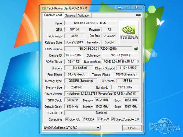 gtx760gpuz图片