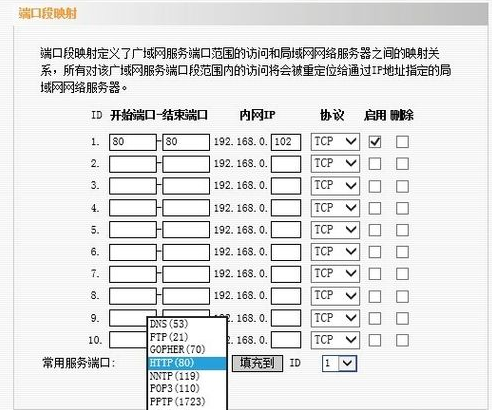 如何使用路由器的虚拟服务器