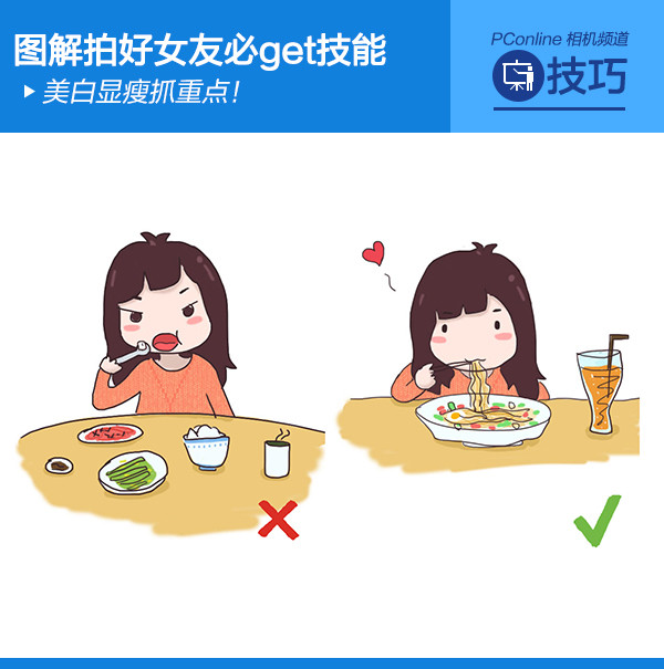 美白显瘦抓重点！图解拍好女友必get技能