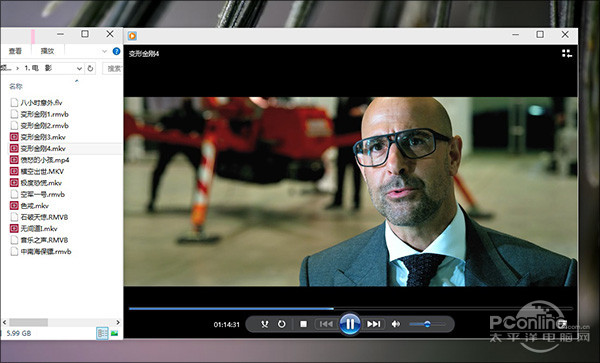 新版windows media player已经能够直接播放mkv高清影片内置程序ui