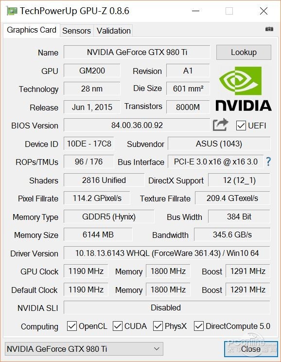 980ti参数图片