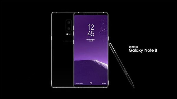 三星note8正面諜照曝光,採用全面屏 曲面屏設計