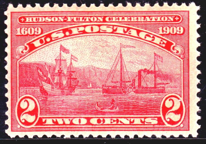 美国邮局为富尔顿克莱蒙脱号发行纪念邮票 图片来自维基百科
