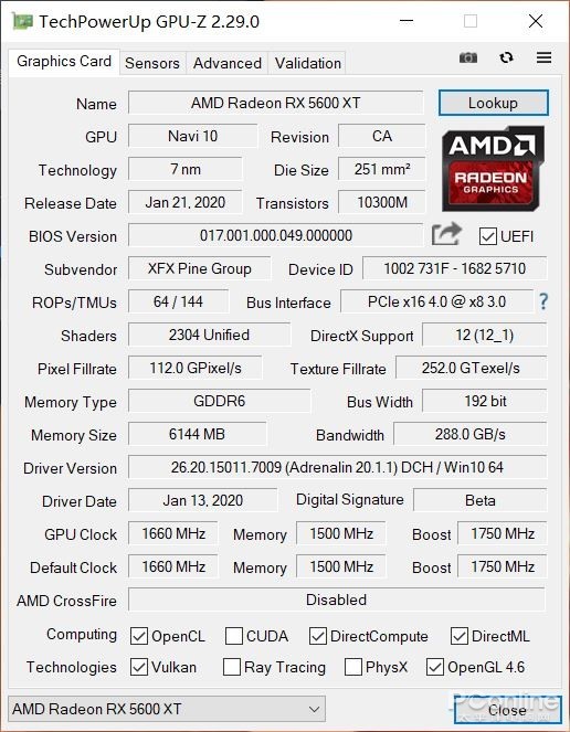 讯景rx 5600 Xt海外三风扇版评测 这鸡血bios太猛 7nm新卡越级pk 60 太平洋电脑网