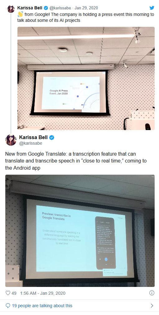 谷歌即将推出音频即时翻译 允许母语阅读与另一种语言说话