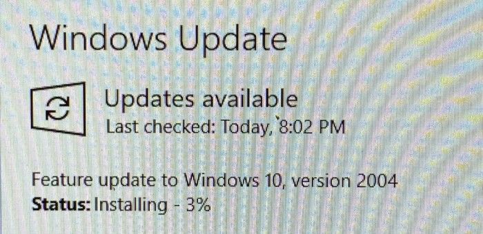 微软推Windows10May2020部署部分用户可手动更新