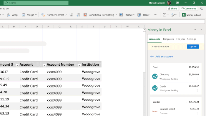 Excel推出Money功能：帮你管理、追踪和分析你的资金