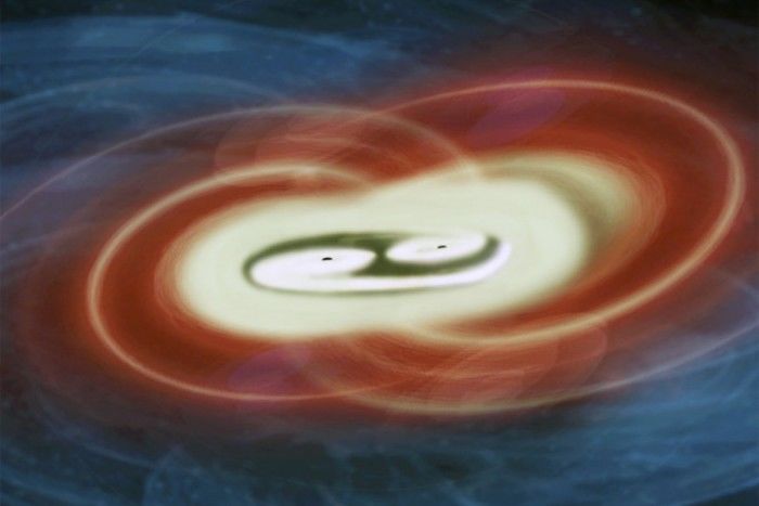 伽马射线模式暗示星系可能拥有两个超大质量黑洞
