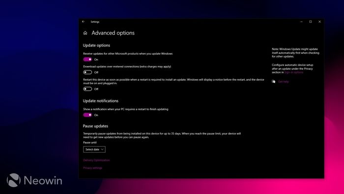 微软取消了WindowsUpdate手动推迟功能更新的选项