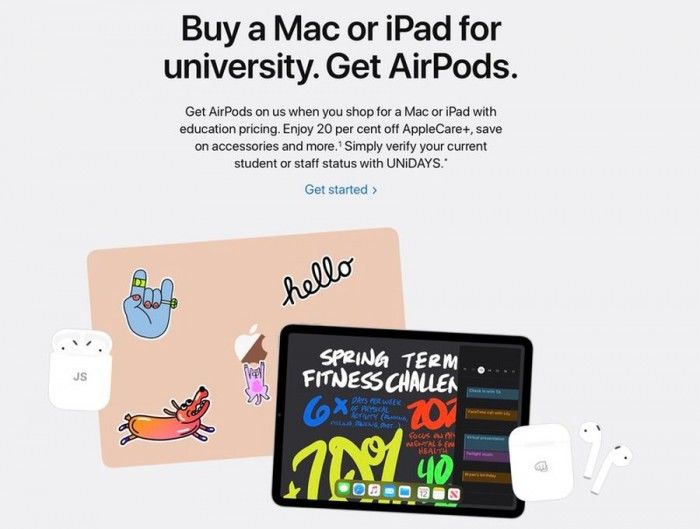 苹果启动返校季促销：购买指定款免费赠送AirPods