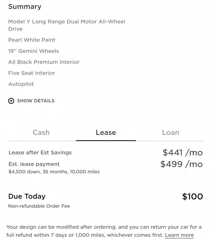 特斯拉推出ModelY租赁服务每月租金499美元起