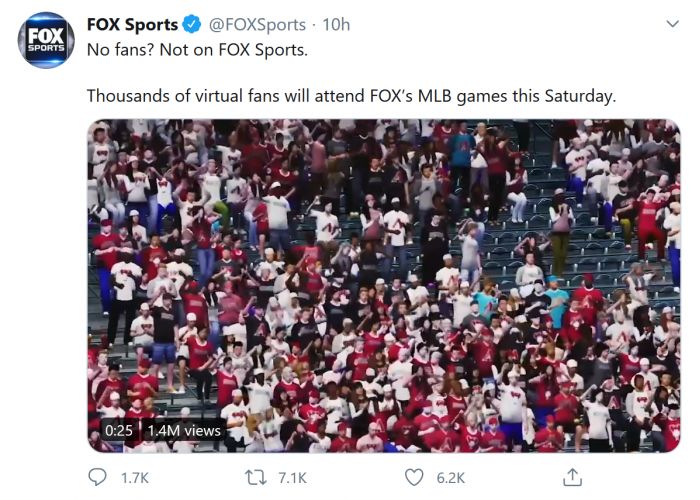 福克斯体育将在MLB比赛看台上安排虚拟观众