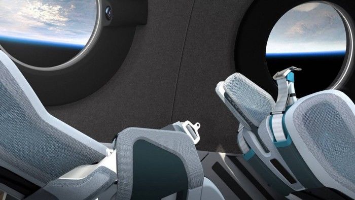维珍银河SpaceShipTwo飞船内部设计曝光